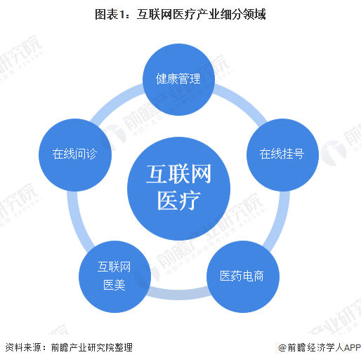 图表1：互联网医疗产业细分领域