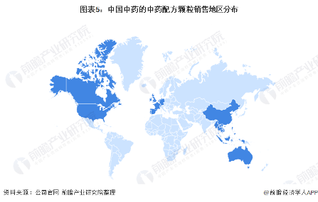 图表5：中国中药的中药配方颗粒销售地区分布