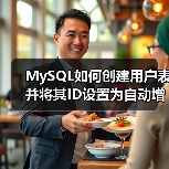 MySQL如何创建用户表并将其ID设置为自动增长列?(图1) MySQL如何创建用户表并将其ID设置为自动增长列?(图1)
