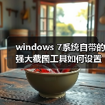 windows 7系统自带的强大截图工具如何设置快捷键(图3) windows 7系统自带的强大截图工具如何设置快捷键(图3)