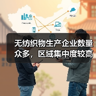 无纺织物生产企业数量众多,区域集中度较高(图1) 无纺织物生产企业数量众多,区域集中度较高(图1)