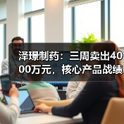 泽璟制药：三周卖出4000万元，核心产品战绩傲人（图3）