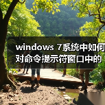 windows 7系统中如何对命令提示符窗口中的字体进行修改?(图2) windows 7系统中如何对命令提示符窗口中的字体进行修改?(图2)