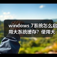 windows 7系统怎么启用大系统缓存?使用大系统缓存的两种方法(图2) windows 7系统怎么启用大系统缓存?使用大系统缓存的两种方法(图2)