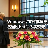 Windows7文件批量更名通过bat命令实现无需其他工具(图3) Windows7文件批量更名通过bat命令实现无需其他工具(图3)