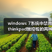windows 7系统中禁用thinkpad触控板的两种方法（图1）