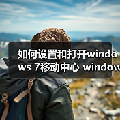 如何设置和打开windows 7移动中心 windows 7移动中心功能详解（图2）