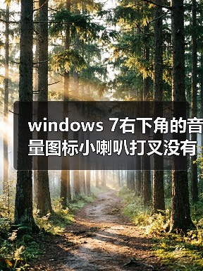 windows 7右下角的音量图标小喇叭打叉没有声音音频服务未运行（图3）