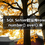 SQL Server数据库row_number() over() 来自动产生行号（图1）
