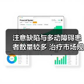 注意缺陷与多动障碍患者数量较多 治疗市场规模较大(图4) 注意缺陷与多动障碍患者数量较多 治疗市场规模较大(图4)