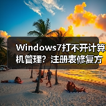 Windows7打不开计算机管理？注册表修复方法详解（图1）