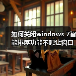 如何关闭windows 7智能排序功能不想让窗口自动最大化（图2）