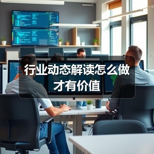 行业动态解读怎么做才有价值