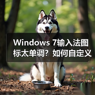 Windows 7输入法图标太单调？如何自定义更换？（图1）