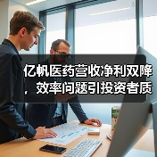 亿帆医药营收净利双降,效率问题引投资者质疑(图1) 亿帆医药营收净利双降,效率问题引投资者质疑(图1)