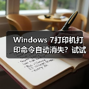 Windows 7打印机打印命令自动消失？试试这个解决方法（图1）