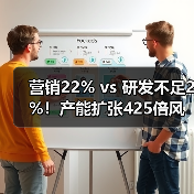 营销22% vs 研发不足2%！产能扩张425倍风险几何？（图1）