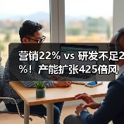 营销22% vs 研发不足2%！产能扩张425倍风险几何？（图3）