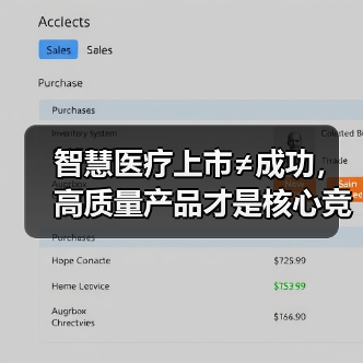 智慧医疗上市≠成功,高质量产品才是核心竞争力(图3) 智慧医疗上市≠成功,高质量产品才是核心竞争力(图3)
