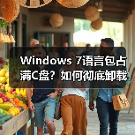 Windows 7语言包占满C盘?如何彻底卸载释放空间(图1) Windows 7语言包占满C盘?如何彻底卸载释放空间(图1)